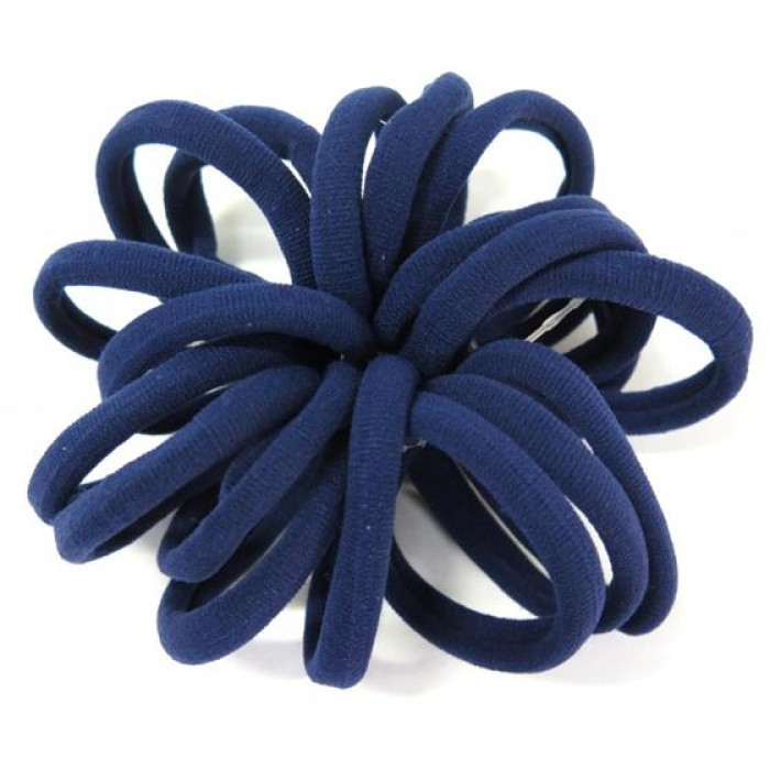 School Colours Hair Accessories Large Soft Hair Ties 20 Bundle Navy Blue Navy Blue Hair
