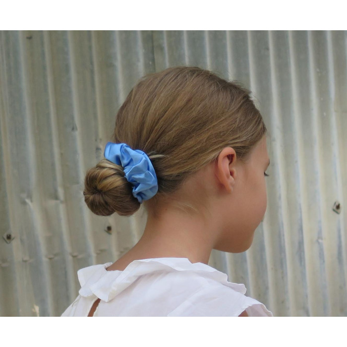 School Colours Hair Accessories Scrunchie 3 Pack Sky Blue - Sky Blue Hair  Accessories - Colour School Colours Hair Accessories