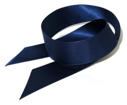 1 1/2 inch x 32 inch Snap Clip Navy Blue Ribbon