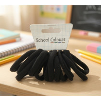Black Soft Hair Tie - Pack of 12