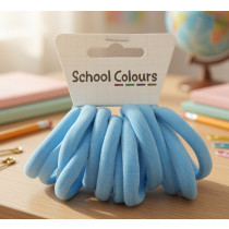 Sky Blue Soft Hair Tie - Pack of 12