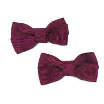 Maroon Prep School Bows - Pack of 2