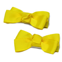 Yellow Prep School Bows - Pack of 2