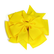 Yellow Pin Wheel Bow Clip