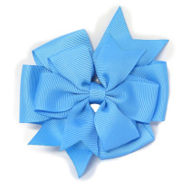 Sky Blue Pin Wheel Bow Clip