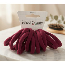 Maroon Soft Hair Tie - Pack of 12