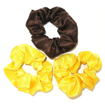 Scrunchie 3 Pack Brown Yellow