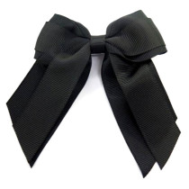 Black Mini Cheer Bow Clip
