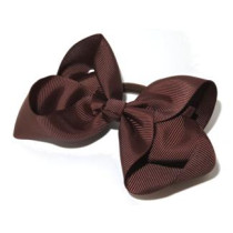 Large Grosgrain Bow Tie Brown