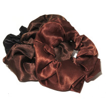Satin Scrunchies Brown