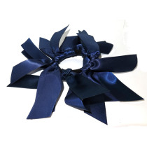 Lg Satin Scrunchie Navy Blue