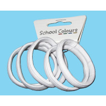 White Strong Hair Tie - Pack of 5 