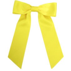 Long Satin Bow Yellow