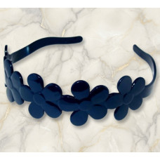 Navy Blue Daisy School Hairband - 3.5cm