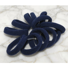 Navy Blue Mini Soft Hair Tie - Pack of 18