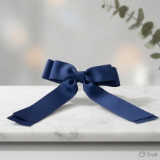 Navy Blue Double Layer Cheer Bow