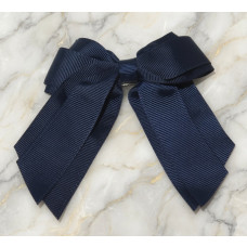 Navy Blue Mini Cheer Bow Clip