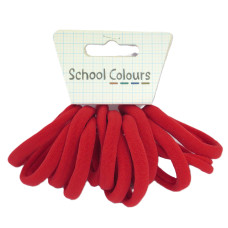 Red Soft Hair Tie - Pack of 12
