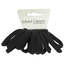 Black Soft Hair Tie - Pack of 12