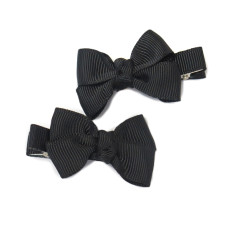 Black Prep School Bows - Pack of 2