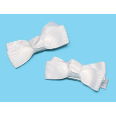 White Prep School Bows - Pack of 2