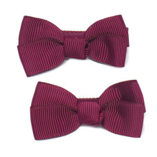 Maroon Prep School Bows - Pack of 2