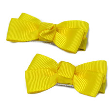 Yellow Prep School Bows - Pack of 2