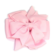 Pink Pin Wheel Bow Clip