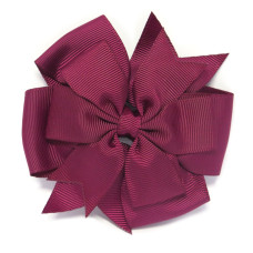 Maroon Pin Wheel Bow Clip