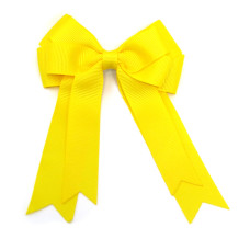Yellow Double Tail Bow Clip
