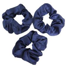Navy Blue School Scrunchie - 3 Pack
