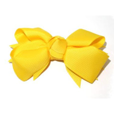 Spiky Bow Clip Yellow