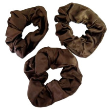 Brown School Scrunchie - 3 Pack