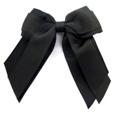 Black Mini Cheer Bow Clip