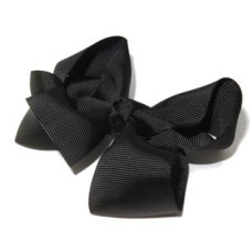 Large Grosgrain Bow Tie Black
