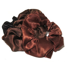 Satin Scrunchies Brown