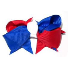 Spiky Bow Royal Red White