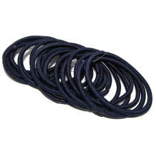 Thin Hair Tie 20 Pack Navy Blue